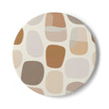 Abstract Pebble Ceramic Coaster — Neutral Mid Century Modern Drink Coaster
